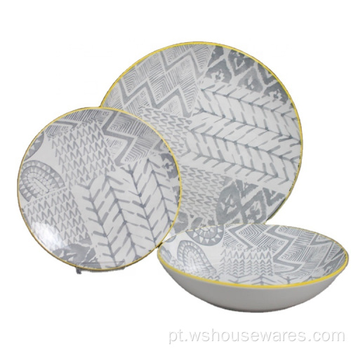 Luxury Style Pad Pinning Dinnerware Placas de casamento personalizadas